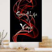 Rood wit roken bespaart leven en afdrukken op tape poster (Keuken)