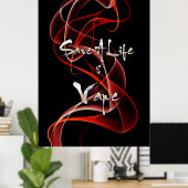 Rood wit roken bespaart leven en afdrukken op tape poster (Thuiskantoor)