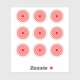 Rood/Wit Rond Doel Stickers - Pinball Machine