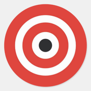 Rood wit ronde sticker