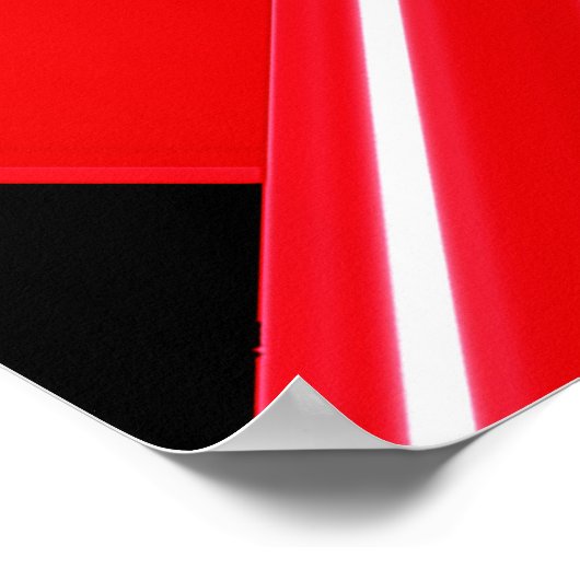 Rood-wit roosterpatroon poster (Hoek)