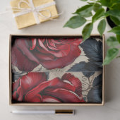 Rood & Wit Roses Geïnspireerd Decoupage Tissuepapier (Geschenk)