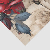 Rood & Wit Roses Geïnspireerd Decoupage Tissuepapier (Detail)