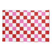 Rood Wit Roze Geruit Patroonontwerp  Kussensloop (Achterkant)