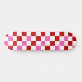 Rood Wit Roze Geruit Patroonontwerp Persoonlijk Skateboard (Horizontaal)