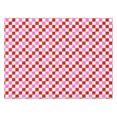 Rood Wit Roze Geruit Patroonontwerp  Tafelkleed (Voorkant (Horizontaal))