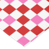 Rood Wit Roze Geruit Patroonontwerp  Tafelkleed (Gekanteld)