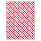 Rood Wit Roze Geruit Patroonontwerp  Tafelkleed (Voorkant)