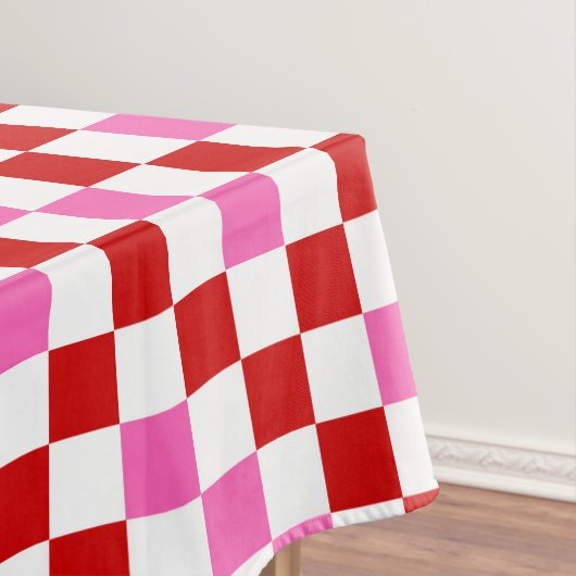 Rood Wit Roze Geruit Patroonontwerp  Tafelkleed (Voorbeeld)