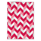 Rood wit roze herringbone Chevron Zigzag Pattern (Voorkant)