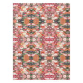 Rood Wit Roze Japans Bloemen Katoen Dineren Tafelkleed (Voorkant)