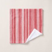 Rood Wit Roze Roze Strepen Bad Handdoek (Wasdoekje)