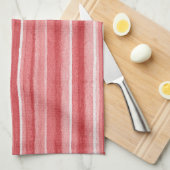 Rood Wit Roze Roze Strepen Theedoek (Quarter Fold)