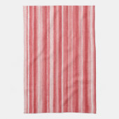Rood Wit Roze Roze Strepen Theedoek (Verticaal)
