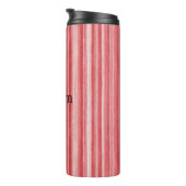 Rood Wit Roze Roze Strepen Thermosbeker (Geroteerd rechts)