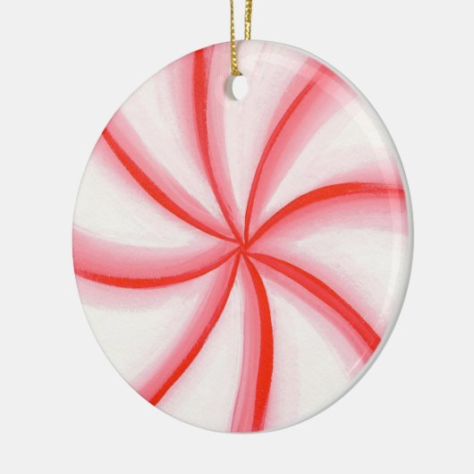 Rood wit roze Snoep Mint Swirl Ornament (Links)