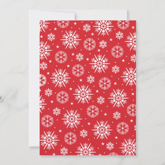 Rood Wit Rustiek Hout Foto Kerstmis (Achterkant)