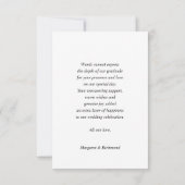 Rood & Wit Rustieke Bloemen Huwelijk Dank u Kaarte Bedankkaart (Achterkant)