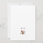 Rood & Wit Rustieke Waterverf Floral Save The Date Kaart (Achterkant)