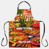 Rood, Wit & Salsa All-Over Print Schort (Voorkant)