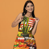 Rood, Wit & Salsa All-Over Print Schort