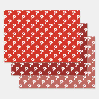 Rood & Wit Schattige cadeaupapier (vraagteken)