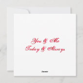 Rood & Wit Schattige  Liefde Hart Valentijnsdag Feestdagenkaart (Achterkant)