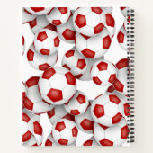 rood wit schoolteam kleuren jongens voetbal notitieboek (Achterkant)