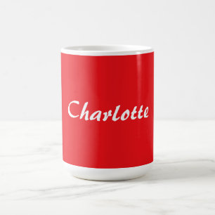 Rood wit Script Elegante minimalistische moderne n Koffiemok