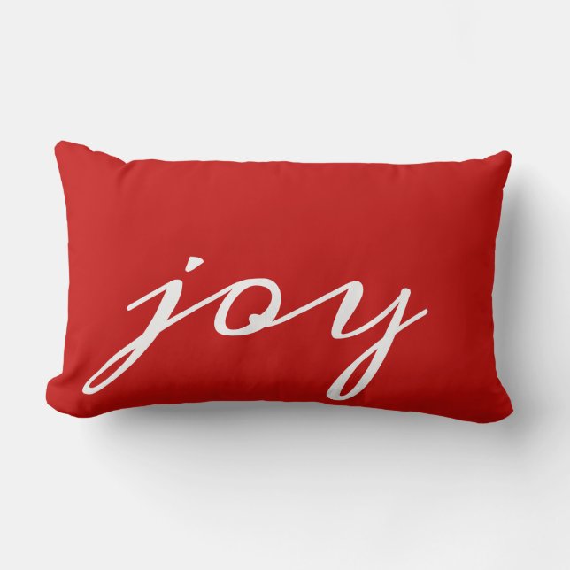 Rood wit script met feestelijke feestelijke kerst kussen (Voorkant)