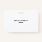 Rood Wit Service Hond 2 Logo's Geen Foto ID Badge (Achterkant)