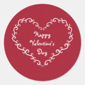 Rood & Wit Sierhart Valentijn Stickers (Voorkant)