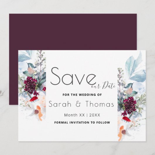 ROOD WIT & SINAASAPPEL BLOEMELEGANT BEWAAR ONZE DA AANKONDIGING (Voorkant / Achterkant)