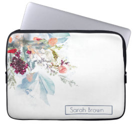 ROOD WIT & SINAASAPPEL ELEGANTE BLOEM LAPTOP SLEEVE