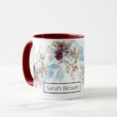 ROOD WIT & SINAASAPPEL ELEGANTE BLOEM MOK (Voorkant links)