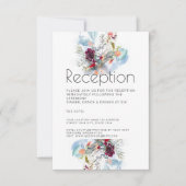 ROOD WIT & SINAASAPPEL ELEGANTE ONTVANGST KAART (Voorkant)