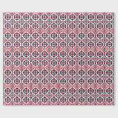 rood-wit-Slavisch patroon Cadeaupapier (Vlak)