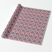 rood-wit-Slavisch patroon Cadeaupapier (Uitgerold)