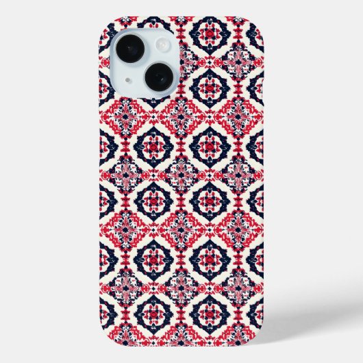 rood-wit-Slavisch patroon Case-Mate iPhone Case (Achterkant)