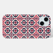 rood-wit-Slavisch patroon Case-Mate iPhone Case (Achterkant (horizontaal))