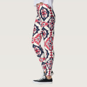 rood-wit-Slavisch patroon Leggings (Links)