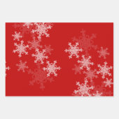 Rood Wit Sneeuwpop Minimalistische Foto Kerstmis Inpakpapier Vel (Voorkant 3)