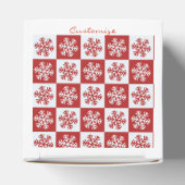 Rood/wit sneeuwvlokpatroon Thunder_Cove Bedankdoosjes (Bovenkant)