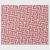 Rood/wit sneeuwvlokpatroon Thunder_Cove Cadeaupapier (Vlak)