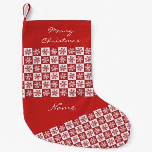 Rood/wit sneeuwvlokpatroon Thunder_Cove Kleine Kerstsok