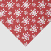 Rood wit sneeuwvlokweefsel tissuepapier (Detail)