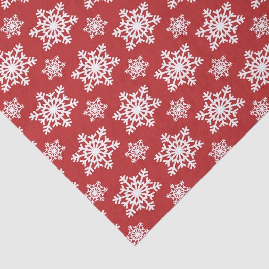 Rood wit sneeuwvlokweefsel tissuepapier (Detail)