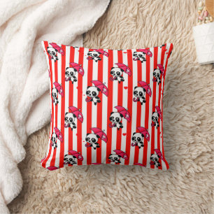 Rood wit Snoep gestreept Kussen