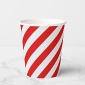 Rood-wit Snoepjes streep Papieren Bekers (Achterkant)