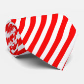Rood-wit Snoepjes streep Stropdas (Opgerold)